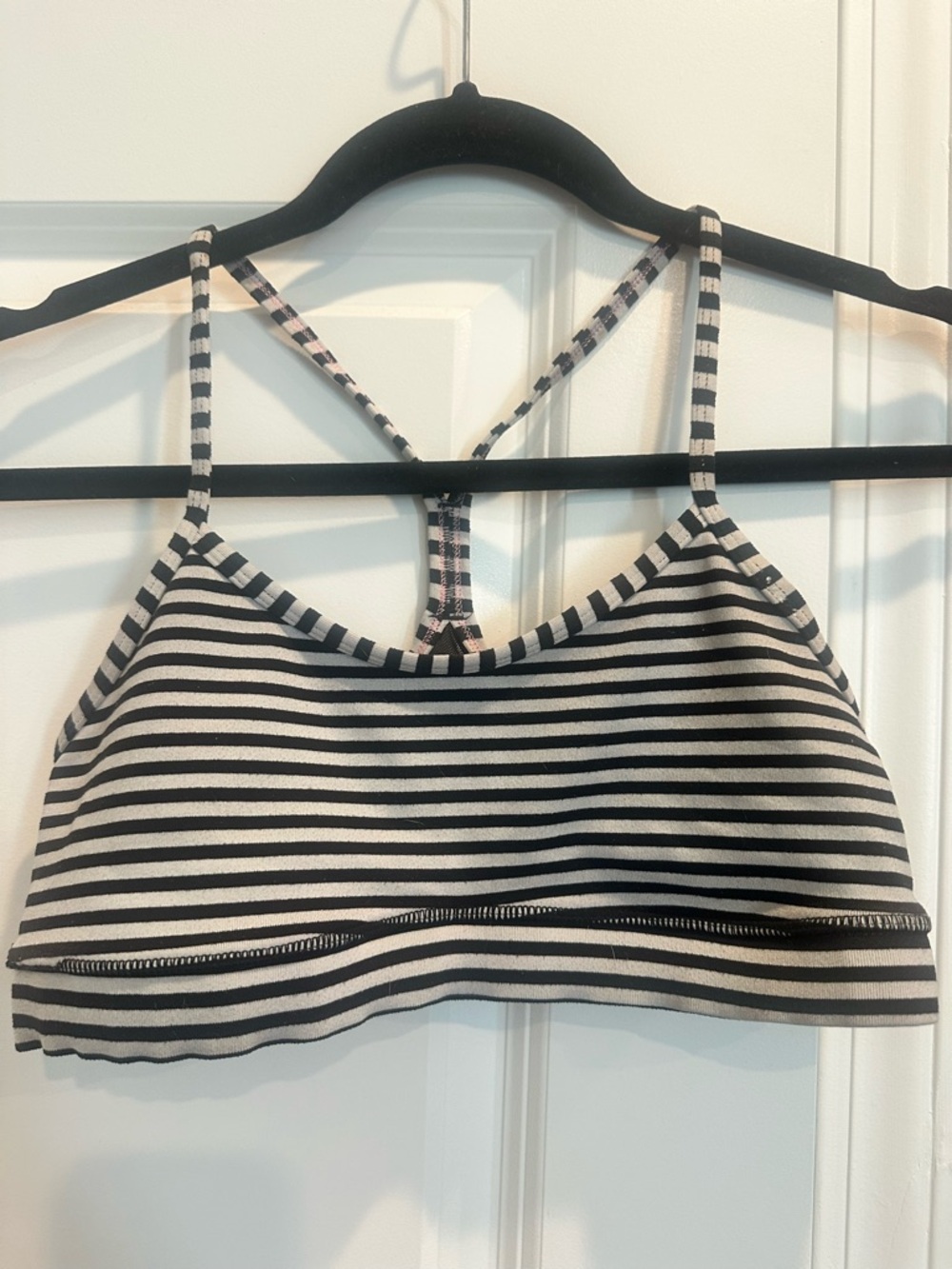 lululemon athletica Black & White Striped Bralette